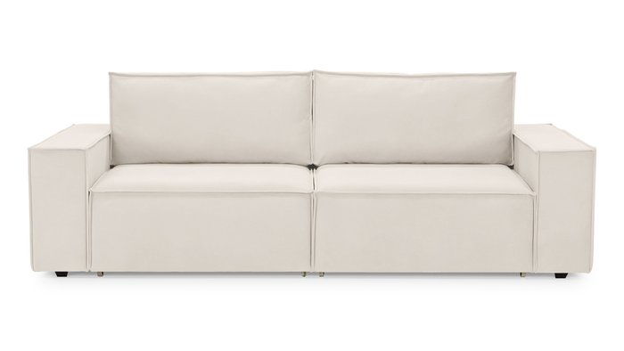 Прямой диван-кровать Софт 2 молочного цвета