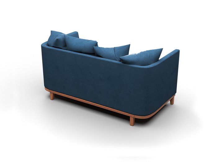 Диван Хаас синего цвета - лучшие Прямые диваны в INMYROOM