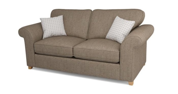Двухместный раскладной диван Angelic коричневый - купить Прямые диваны по цене 72300.0