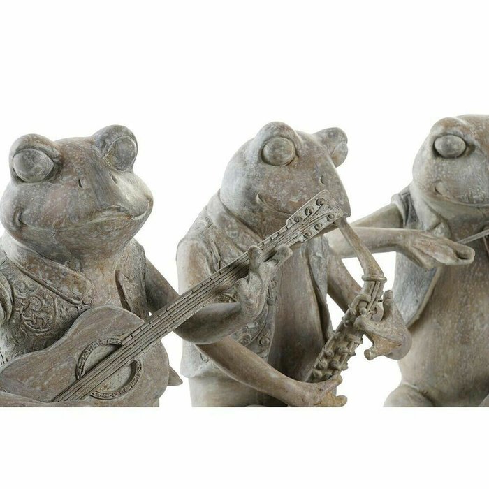 Декоративная фигура Музыкант 23 x 19,5 x 22,5 cm Коричневый Лягушка (3 штук) - лучшие Фигуры и статуэтки в INMYROOM
