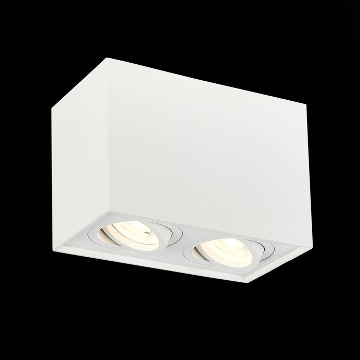 Светильник потолочный Мат. белый GU10 2*50W  L181xW100xH123 220V Без ламп QUADRUS - лучшие Потолочные светильники в INMYROOM