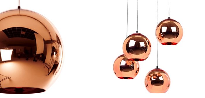 Подвесной светильник Copper Shade M медного цвета - лучшие Подвесные светильники в INMYROOM