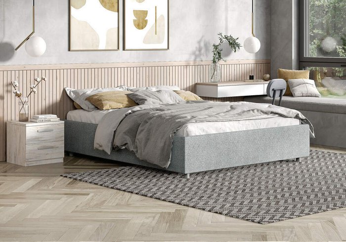 Кровать Scandinavia 160х200 песочного цвета без основания и подъемного механизма - лучшие Кровати для спальни в INMYROOM