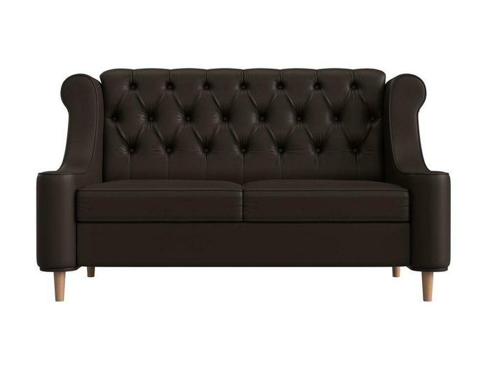Прямой диван Бронкс коричневого цвета (экокожа) - купить Прямые диваны по цене 39999.0