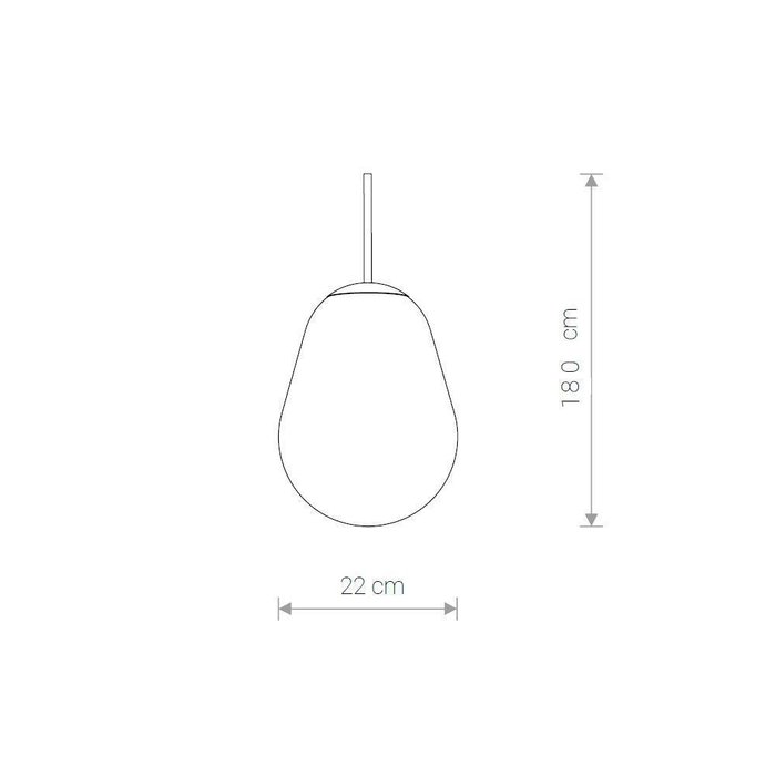 Подвесной светильник Pear S с прозрачным плафоном - купить Подвесные светильники по цене 24950.0