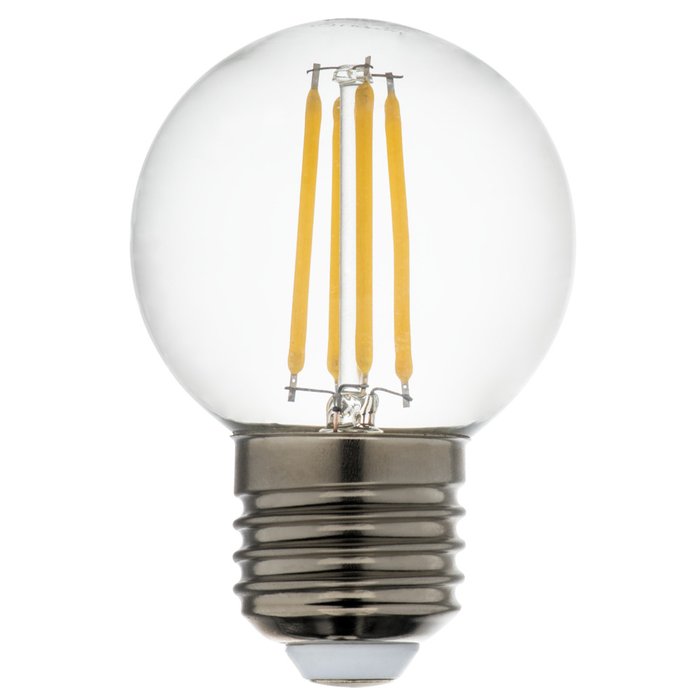 Лампа LED FILAMENT 220V G50 E27 6W=65W 400-430LM 360G CL 3000K 30000H формы шара - купить Лампочки по цене 470.0