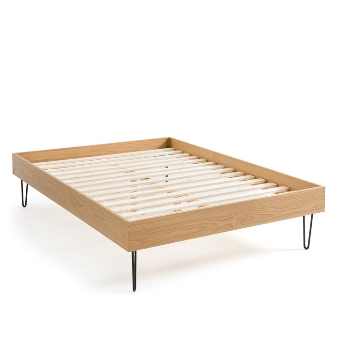 Кровать Cleon 140x190 бежевого цвета без подъемного механизма - лучшие Кровати для спальни в INMYROOM