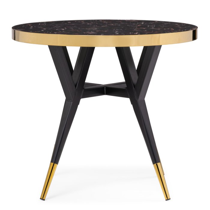 Обеденный стол Selina черно-золотого цвета - купить Обеденные столы по цене 14876.0