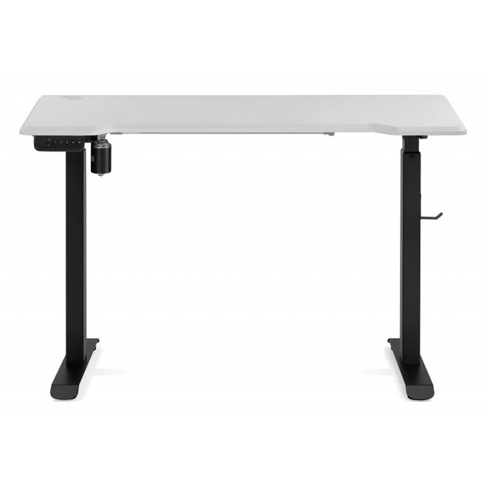 Письменный стол Маркос 120 бело-черного цвета с подъемным механизмом  - купить Письменные столы по цене 29190.0