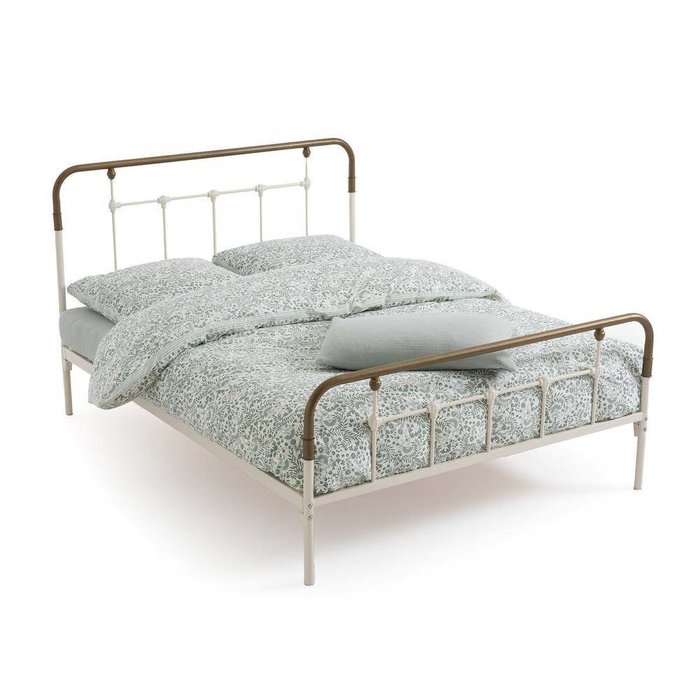 Кровать металлическая Asper 160х200 белого цвета - лучшие Кровати для спальни в INMYROOM