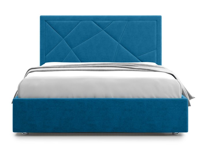 Кровать Premium Milana 3 160х200 синего цвета с подъемным механизмом - купить Кровати для спальни по цене 58000.0
