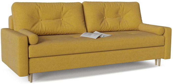 Диван-кровать прямой Белфаст unit MaxYellow желтого цвета