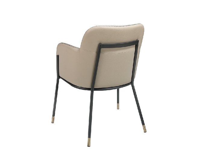 Стул бежевого цвета с металлическим каркасом - купить Обеденные стулья по цене 80990.0