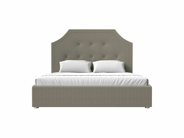 Кровать Кантри 160х200 серо-бежевого цвета с подъемным механизмом - купить Кровати для спальни по цене 81999.0