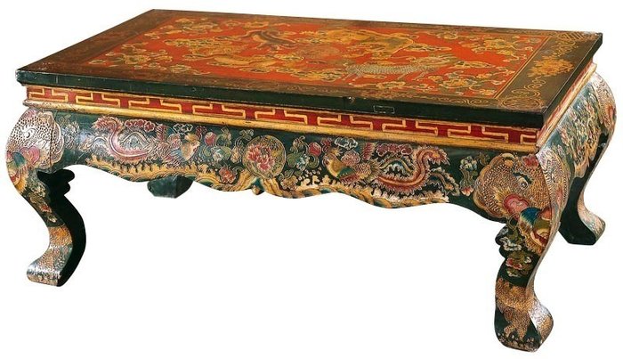 Столик Тибет из дерева с росписью 