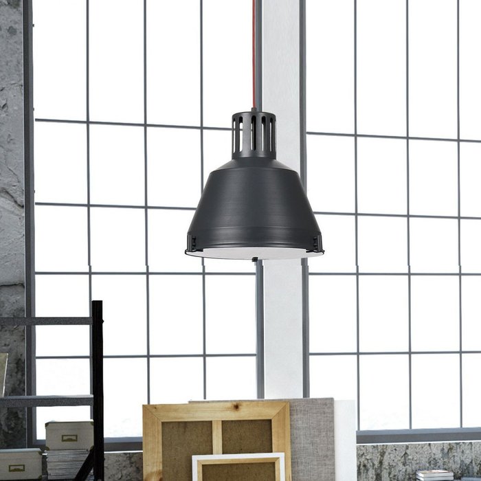 Подвесной светильник Industrial чёрного цвета в стиле лофт  - купить Подвесные светильники по цене 11969.0