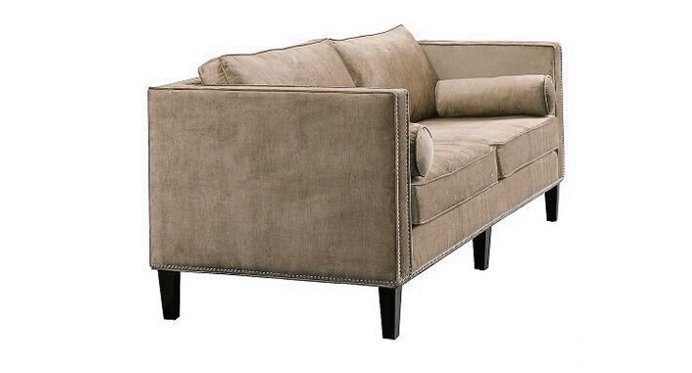 Прямой диван Габриэль серого цвета - лучшие Прямые диваны в INMYROOM