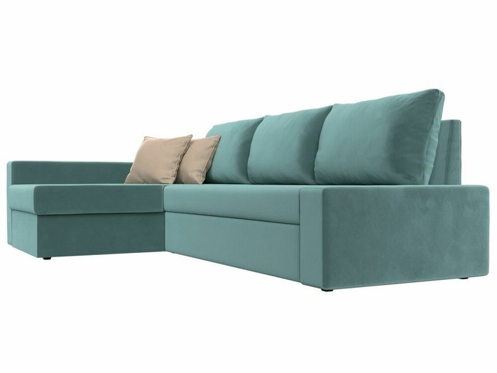 Угловой диван-кровать Версаль бирюзового цвета левый угол - лучшие Угловые диваны в INMYROOM