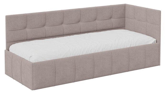 Кровать Грей 80х200 серо-бежевого цвета с подъемным механизмом