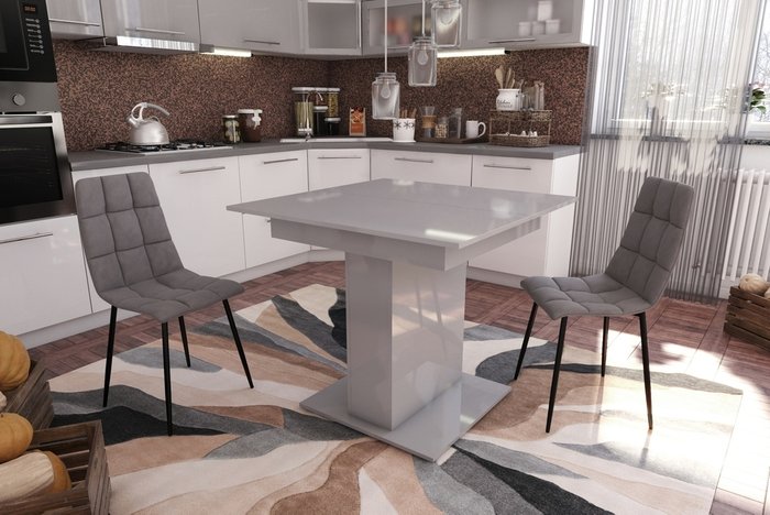 Стол обеденный раскладной Turin-4 серого цвета - лучшие Обеденные столы в INMYROOM