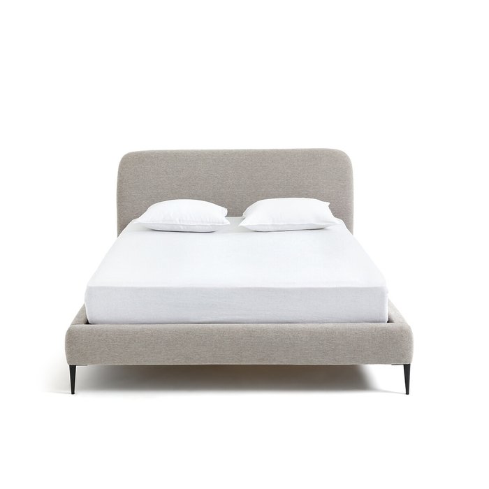 Кровать Oscar 160x200 серого цвета без подъемного механизма - лучшие Кровати для спальни в INMYROOM