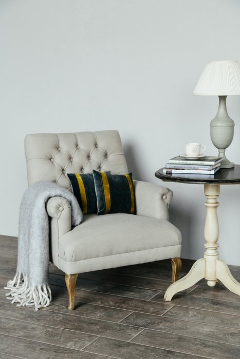Кресло Кембрид серо-бежевого цвета - лучшие Интерьерные кресла в INMYROOM