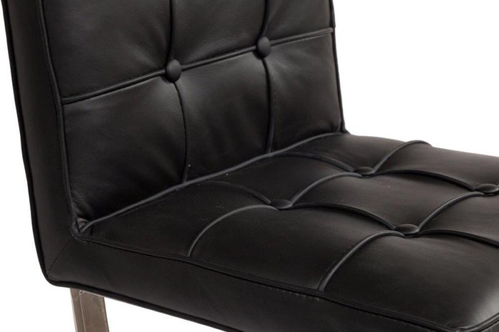Стул Barcelona Dining Chair Черная Натуральная Кожа - купить Барные стулья по цене 77000.0