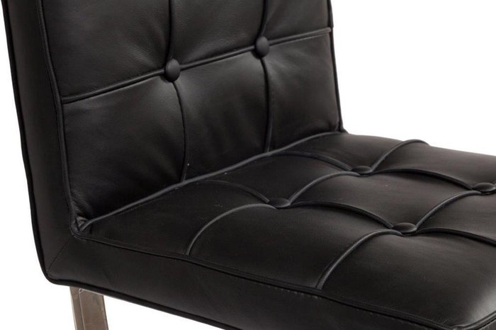 Стул Barcelona Dining Chair Черная Натуральная Кожа - купить Барные стулья по цене 77000.0 Стул Barcelona Dining Chair Черная Натуральная Кожа - купить Барные стулья по цене 77000.0