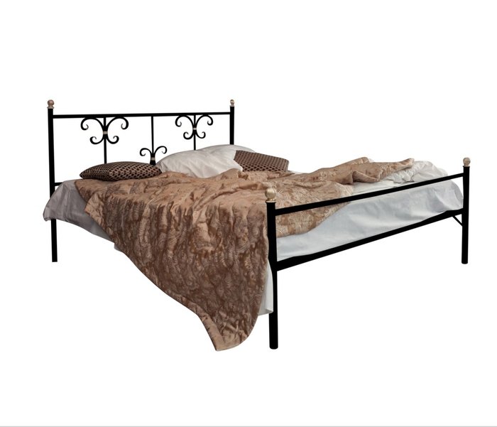 Кровать Симона 140х200 черного цвета - купить Кровати для спальни по цене 25990.0