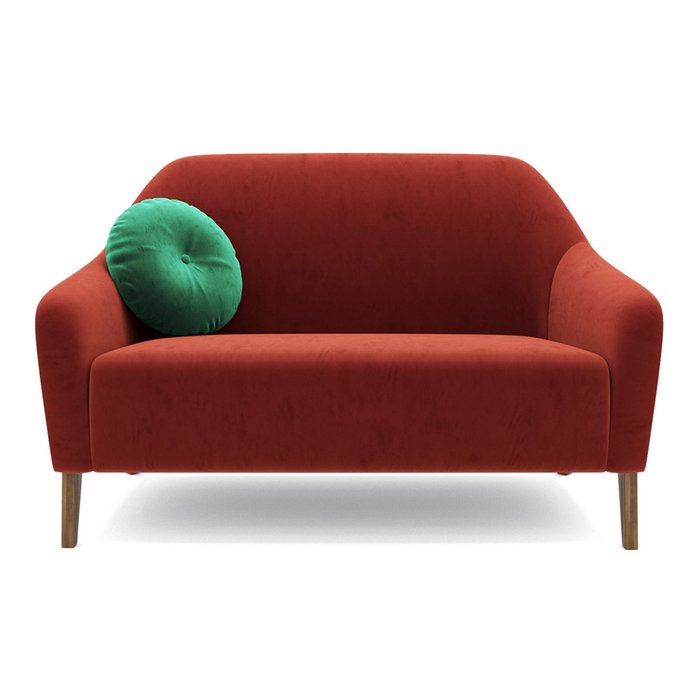  Двухместный диван Miami lux красного цвета - купить Прямые диваны по цене 51300.0
