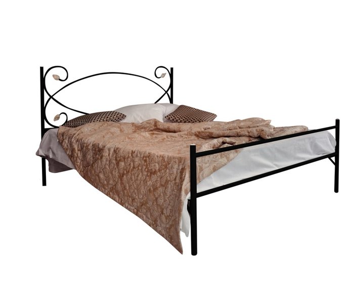 Кованая кровать Виктория 180х200 черного цвета - купить Кровати для спальни по цене 30990.0