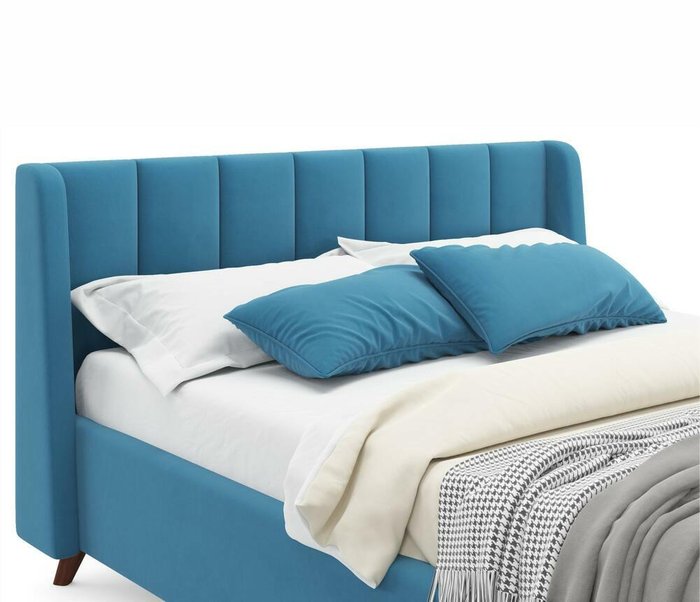 Кровать Betsi 160х200 с подъемным механизмом светло-синего цвета - лучшие Кровати для спальни в INMYROOM