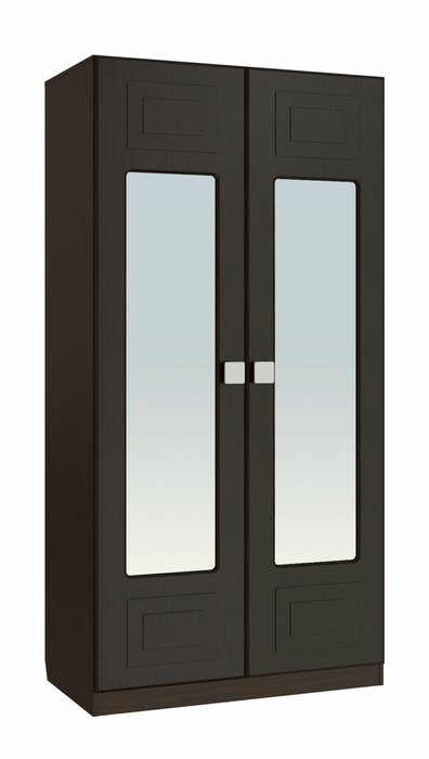 Шкаф с зеркалом Анастасия темно-коричневого цвета