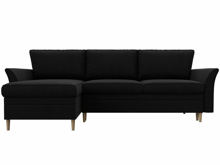 Угловой диван-кровать София черного цвета левый угол - купить Угловые диваны по цене 59999.0