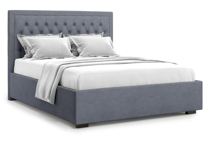 Кровать Orto без подъемного механизма 140х200 серого цвета - купить Кровати для спальни по цене 37000.0