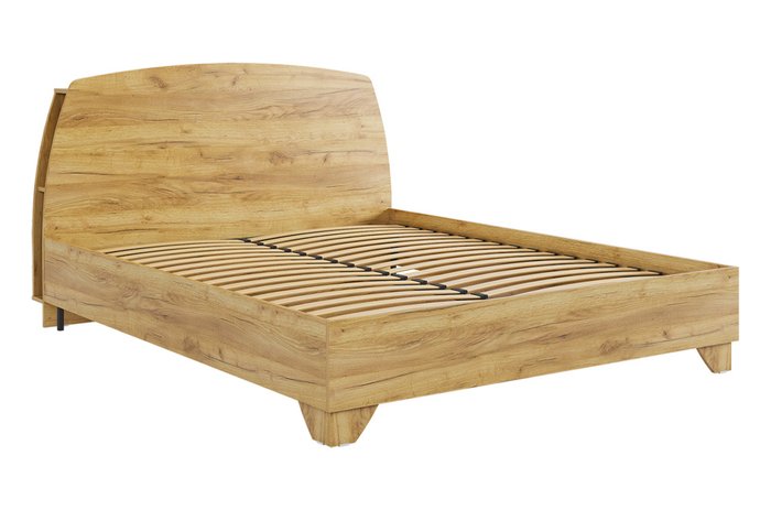 Кровать Виктория-1 160х200 бежевого цвета без подъемного механизма - лучшие Кровати для спальни в INMYROOM