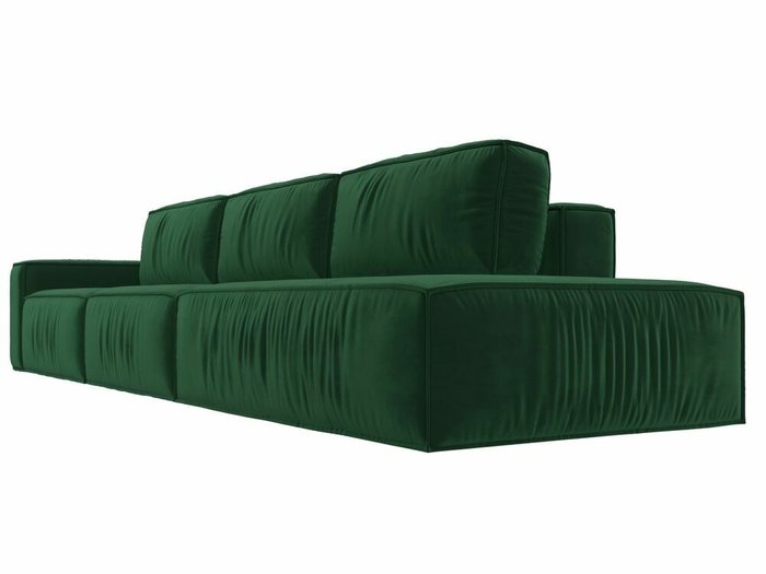 Диван-кровать Прага Модерн Лонг темно-зеленого цвета подлокотник слева - лучшие Прямые диваны в INMYROOM