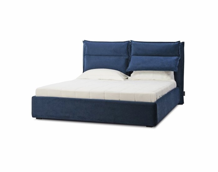 Кровать Wing 200х200 темно-синего цвета с ортопедической решеткой - лучшие Кровати для спальни в INMYROOM