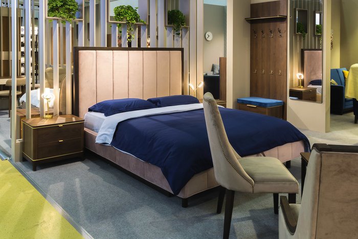 Кровать Модерн Лайт Нежное мерцание с подъемным механизмом и ящиком - купить Кровати для спальни по цене 85300.0