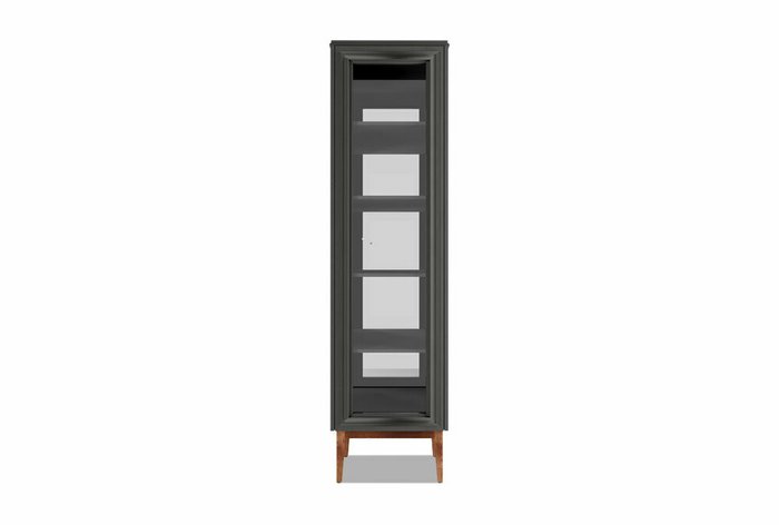 Книжный шкаф Сакраменто черно-серого цвета (правая) - купить Книжные шкафы по цене 113385.0