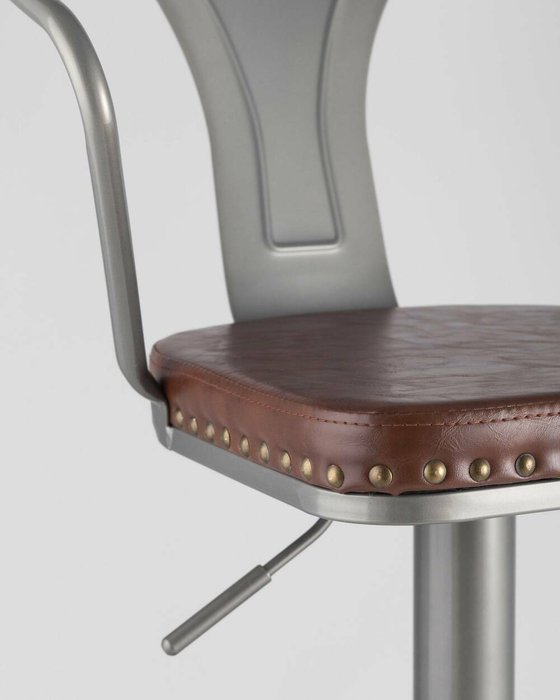 Барный стул  Tolix Arms Soft серебристого цвета - купить Барные стулья по цене 6990.0