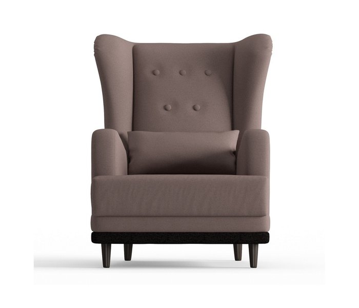 Кресло Лорд в обивке из велюра светло-коричневого цвета - купить Интерьерные кресла по цене 13290.0