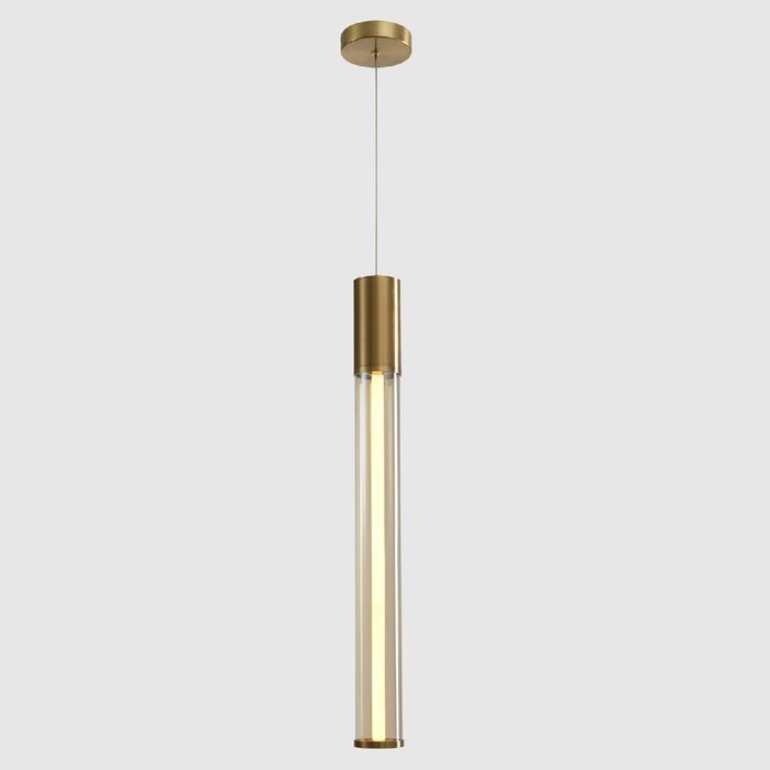 Подвесной светильник LINEUP SP11W LED BRASS (стекло, цвет янтарный)
