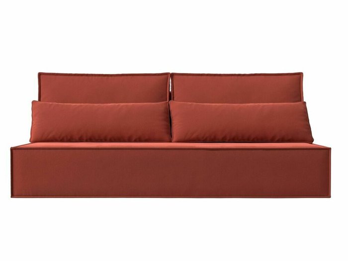 Прямой диван-кровать Фабио кораллового цвета - купить Прямые диваны по цене 28999.0