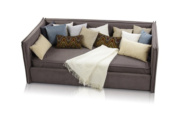 Диван-кровать Solo V4 190х100 серо-коричневого цвета с ортопедической решеткой - лучшие Прямые диваны в INMYROOM