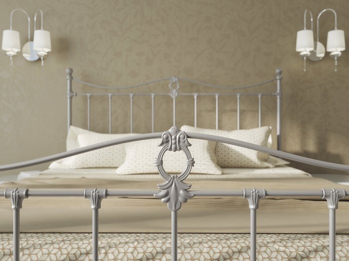 Кровать Тая 140х200 серебряного цвета - купить Кровати для спальни по цене 76832.0