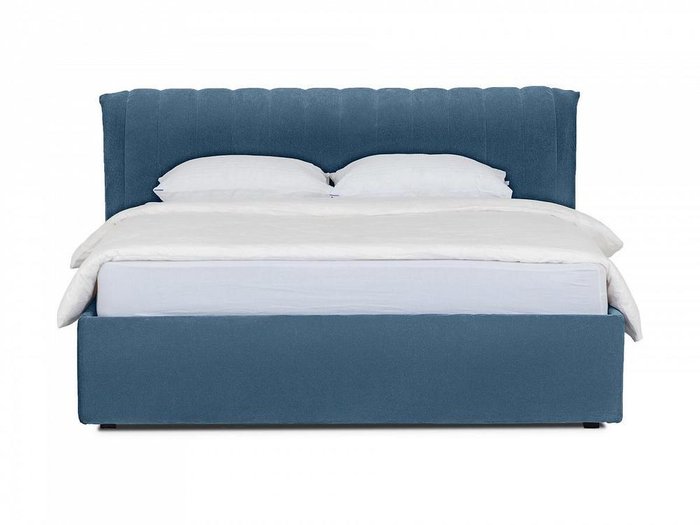 Кровать Queen Anastasia Lux синего цвета 160х200 с подъемным механизмом - купить Кровати для спальни по цене 80190.0