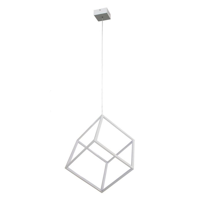Подвесной светодиодный светильник Куб белого цвета