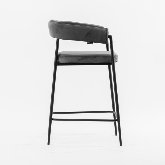 Стул полубарный Манчестер темно-серого цвета - лучшие Барные стулья в INMYROOM