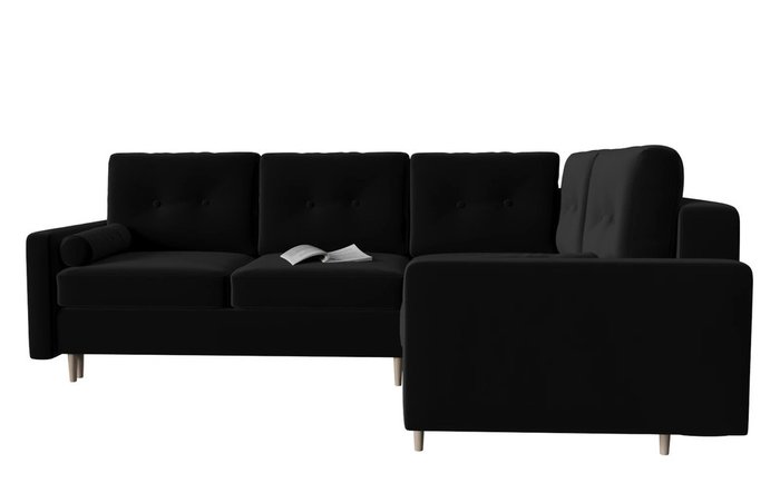 Диван-кровать модульный угловой Белфаст черного цвета - купить Угловые диваны по цене 54482.0